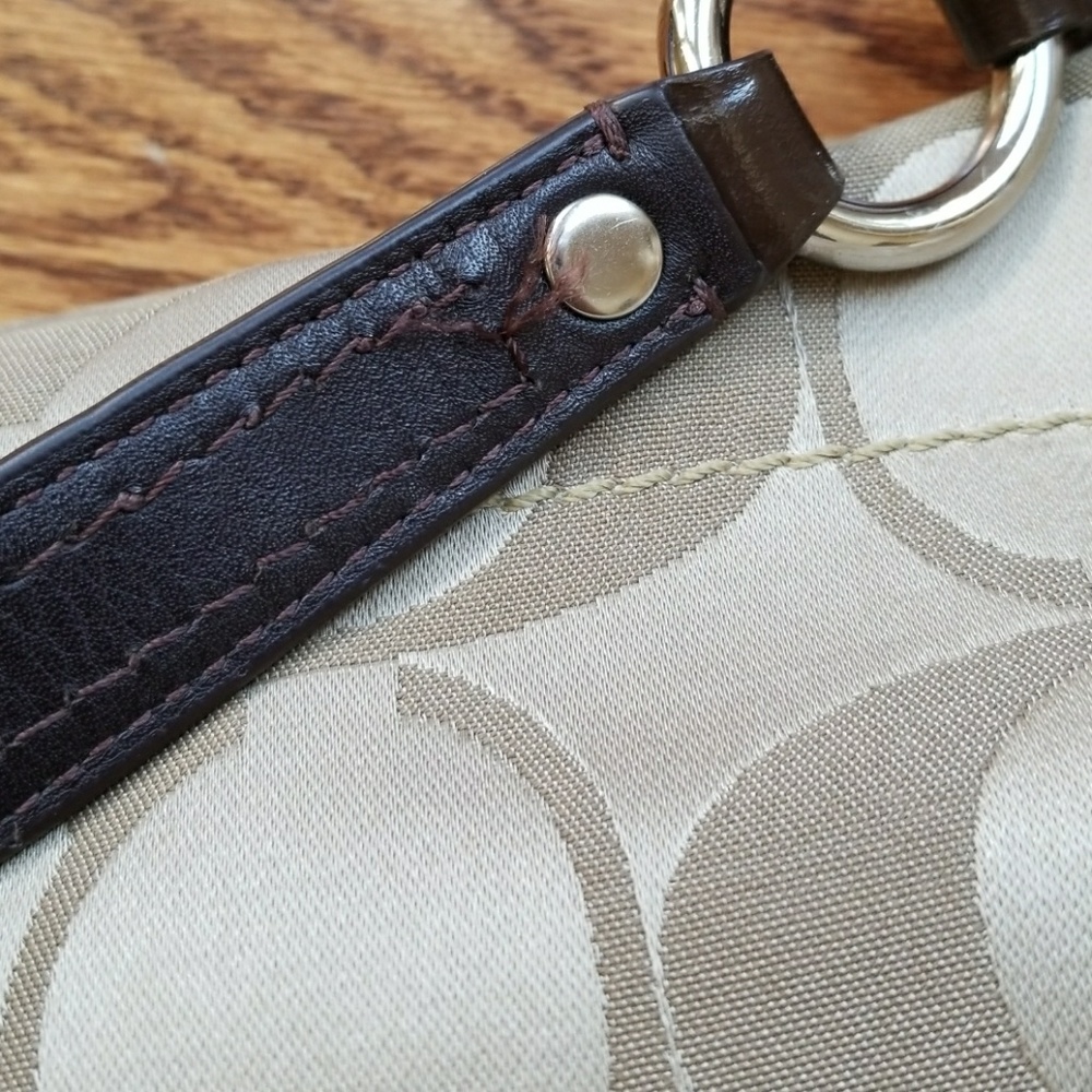 Tan and brown Coach purse - Picture 2 of 7